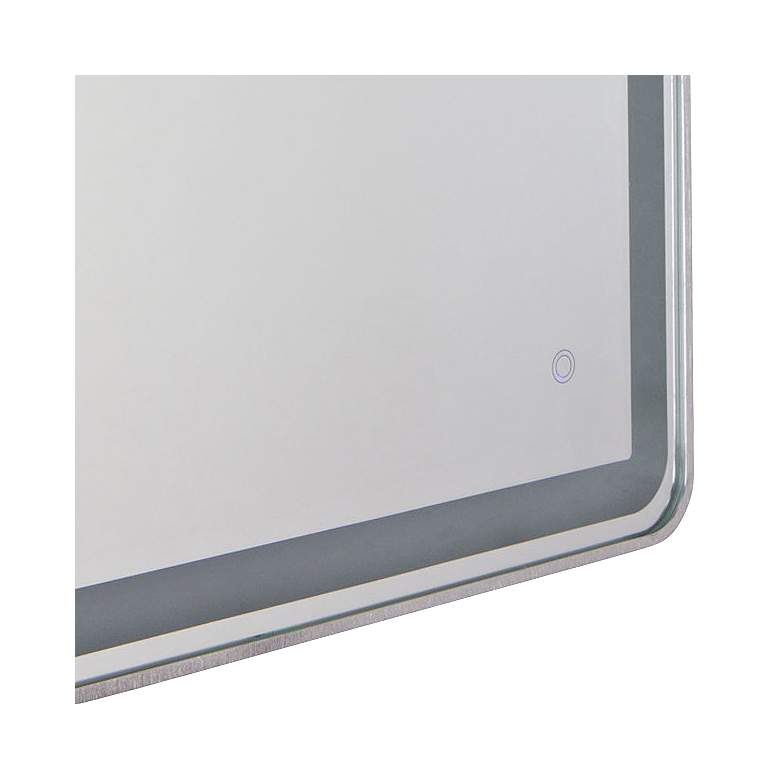 Image 2 Reflections Brushed Aluminum 24 inch x 32 inch LED Wall Mirror more views