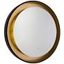 Reflections Gold Leaf 31 1/2" Round Backlit LED Wall Mirror