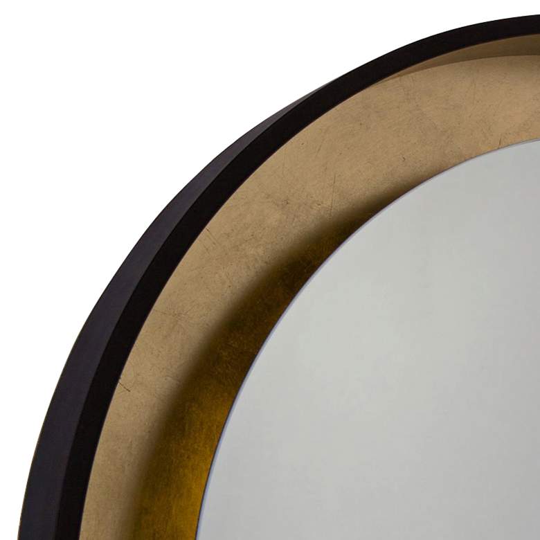 Image 2 Reflections Gold Leaf 31 1/2" Round Backlit LED Wall Mirror more views
