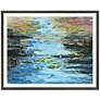 Reflections in Blue 32" Wide Framed Wall Art
