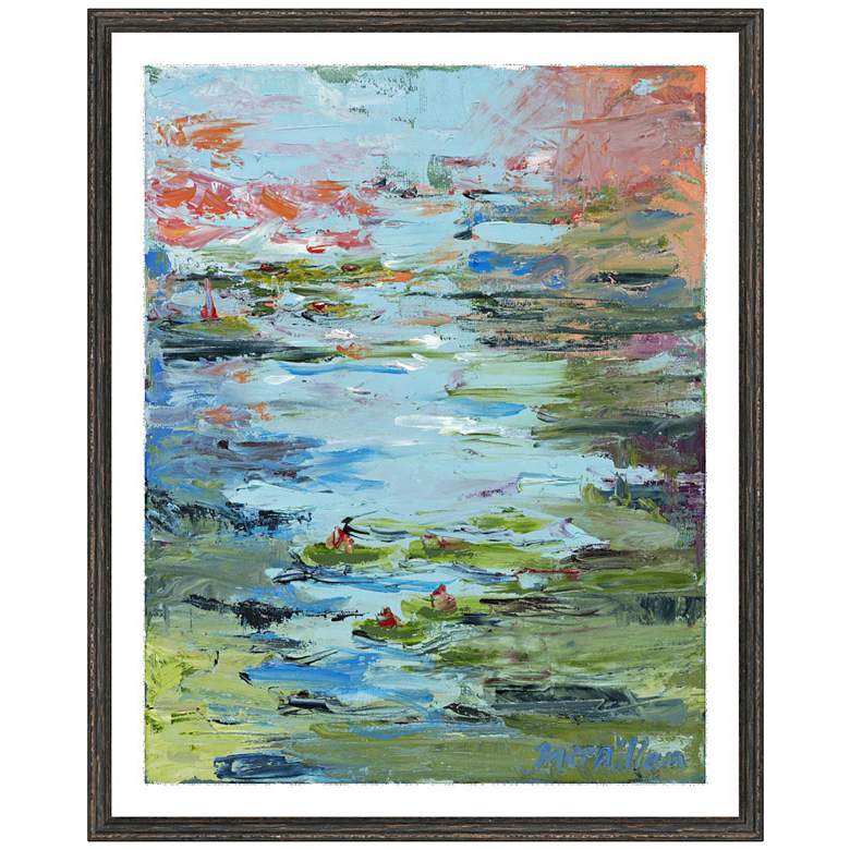 Image 1 Reflections in Coral 32" High Framed Wall Art