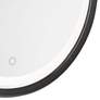 Reflections Matte Black 23 3/4" Round LED Wall Mirror