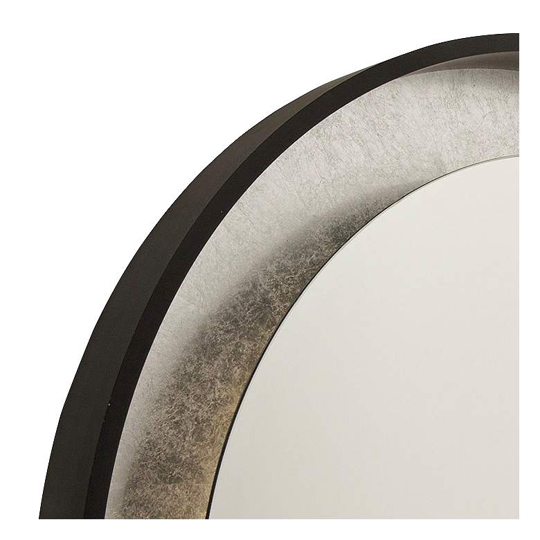 Image 3 Reflections Silver Leaf 31 1/2" Round Backlit LED Mirror more views