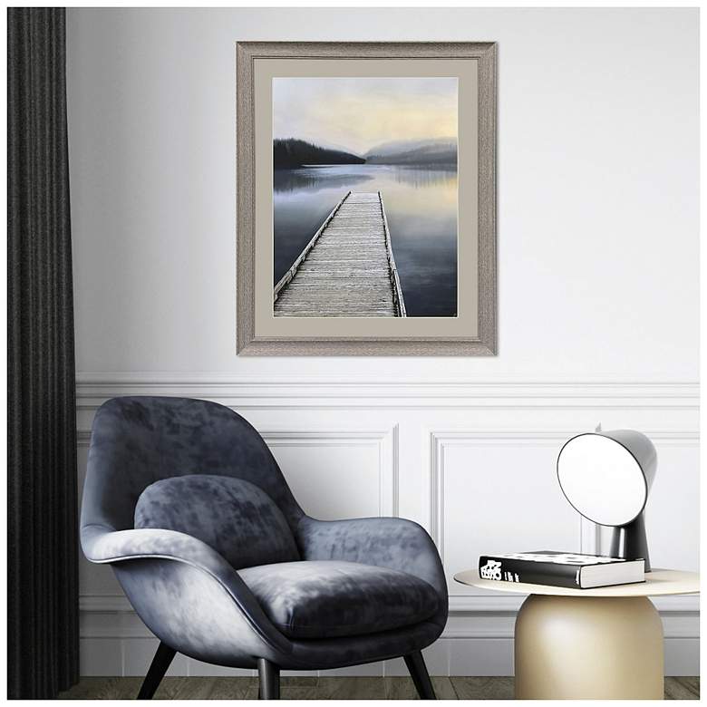 Image 4 Reflective Aurora 27"W x 33"H Modern Framed Art more views