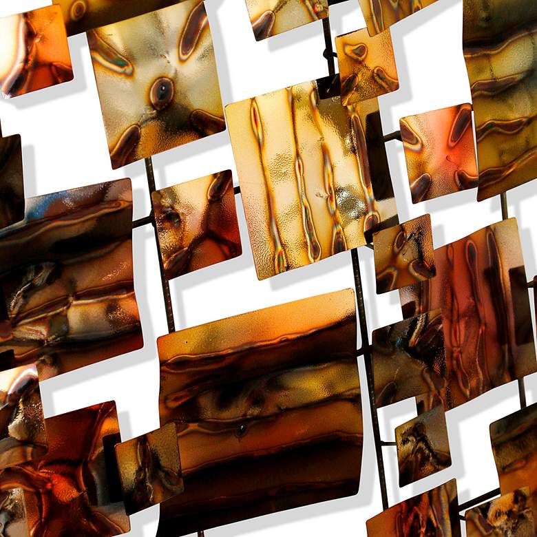Image 2 Reflective Montage Torched Metal Wall Sculpture more views