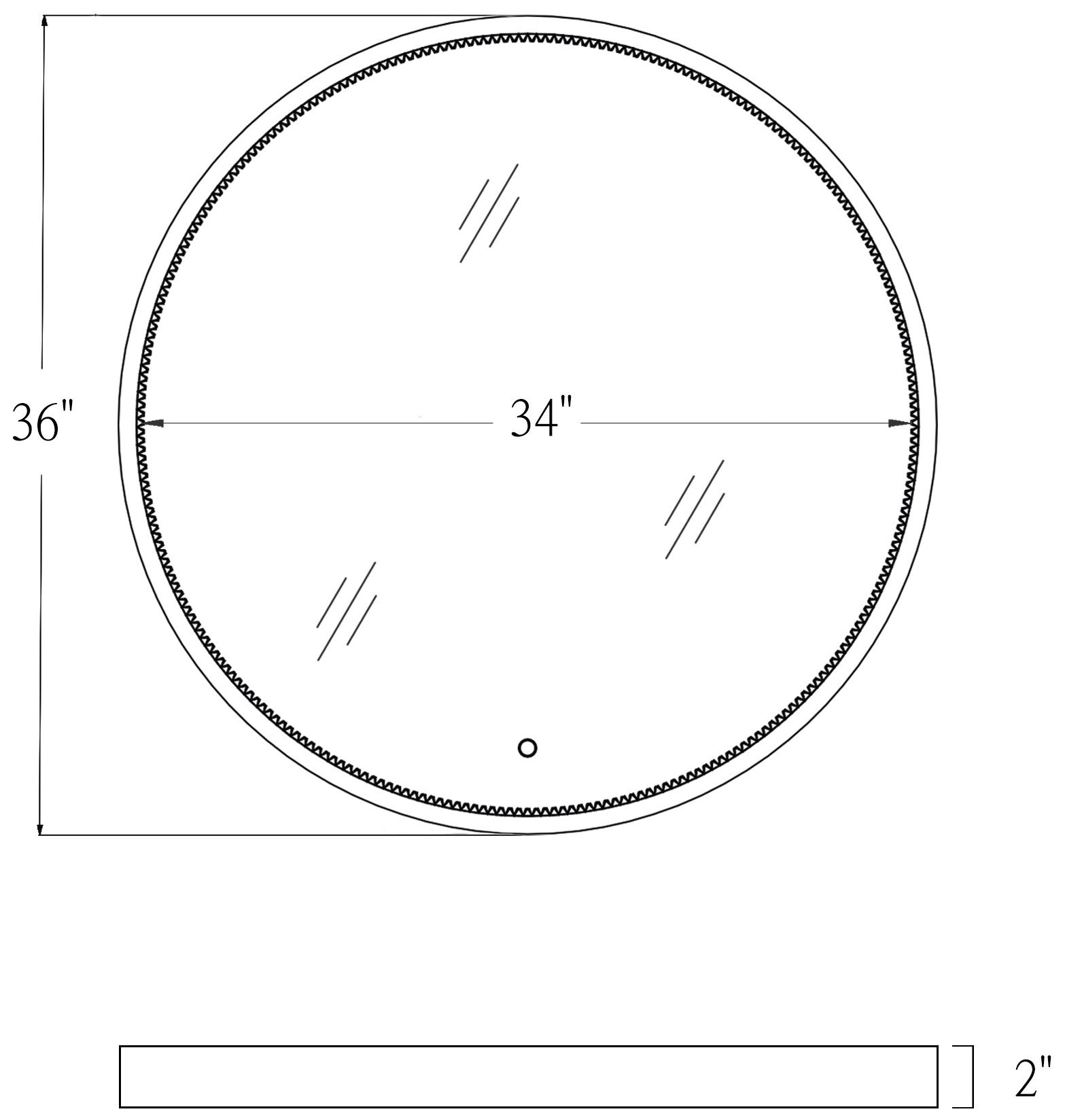 Image 3 Reflora 36" Wide Gold Round LED Dimmable Bathroom Vanity Mirror more views