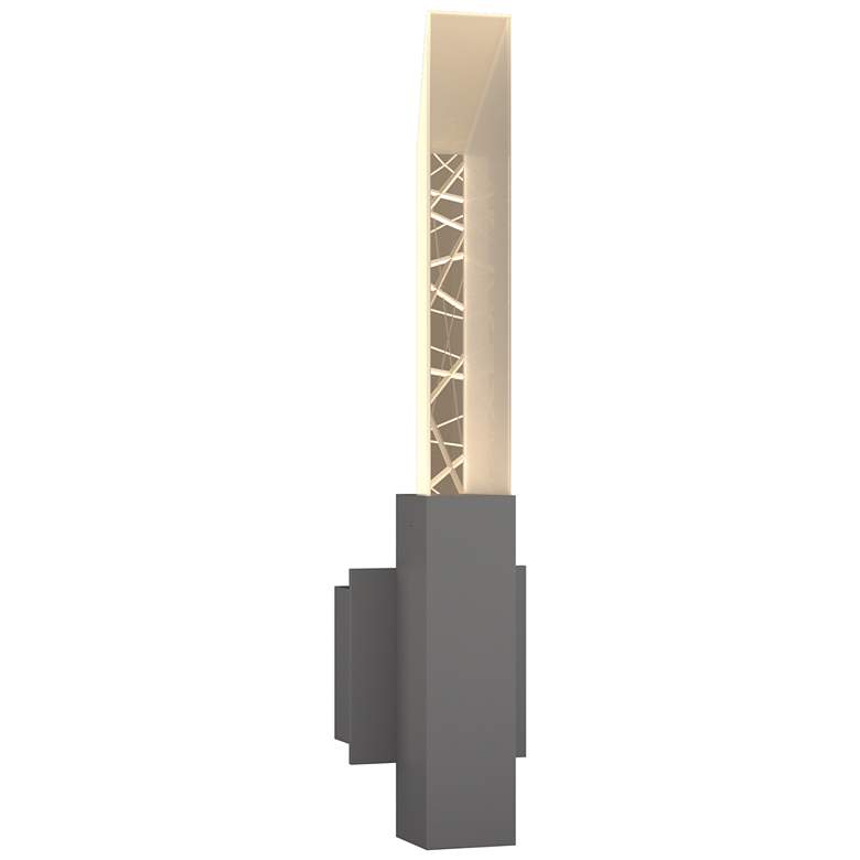 Image 1 Refraction 22.5"H Burnished Steel Outdoor Sconce