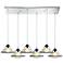 Refraction 30" Wide 6-Light Pendant - Polished Chrome with White Glass