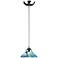 Refraction 7" Wide 1-Light Pendant - Polished Chrome with Caribbean Gl
