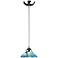 Refraction 7"W Polished Chrome Caribbean Glass Mini Pendant