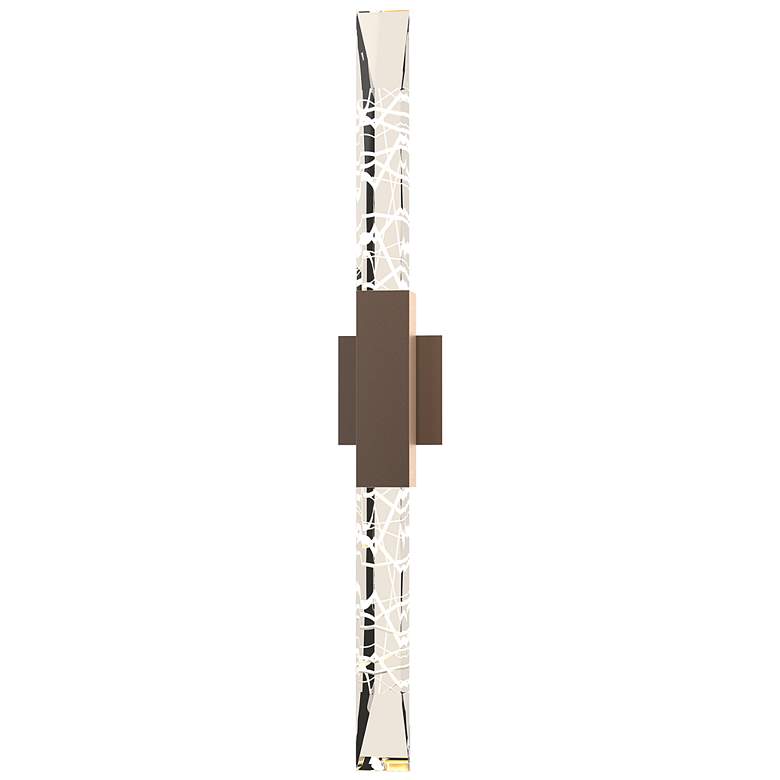 Image 1 Refraction Large Outdoor Sconce - Bronze Finish - Clear Glass