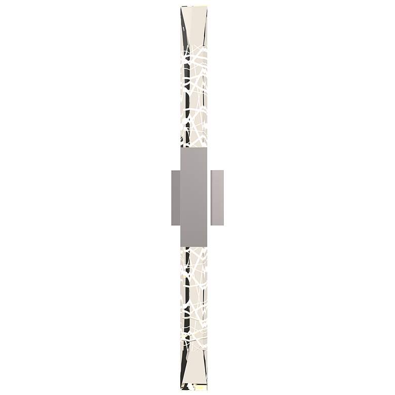 Image 1 Refraction Large Outdoor Sconce - Steel Finish - Clear Glass