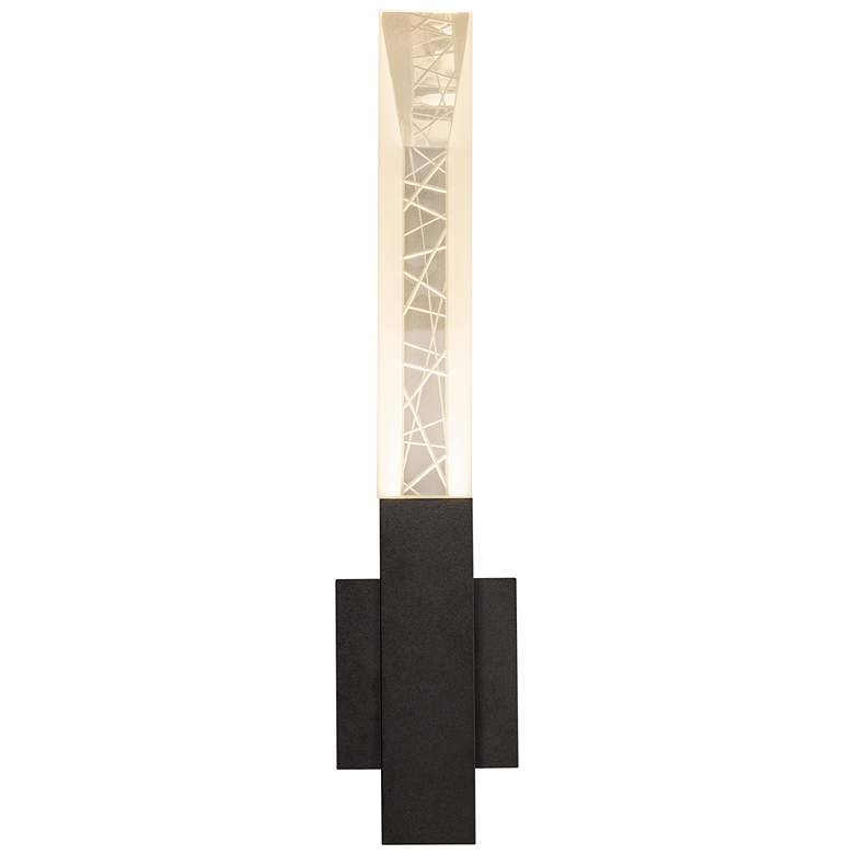 Image 1 Refraction Outdoor Sconce - Black Finish - Clear Glass