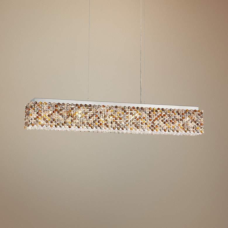 Image 1 Refrax 36 1/2 inch Wide Crystal LED Kitchen Island Light Pendant