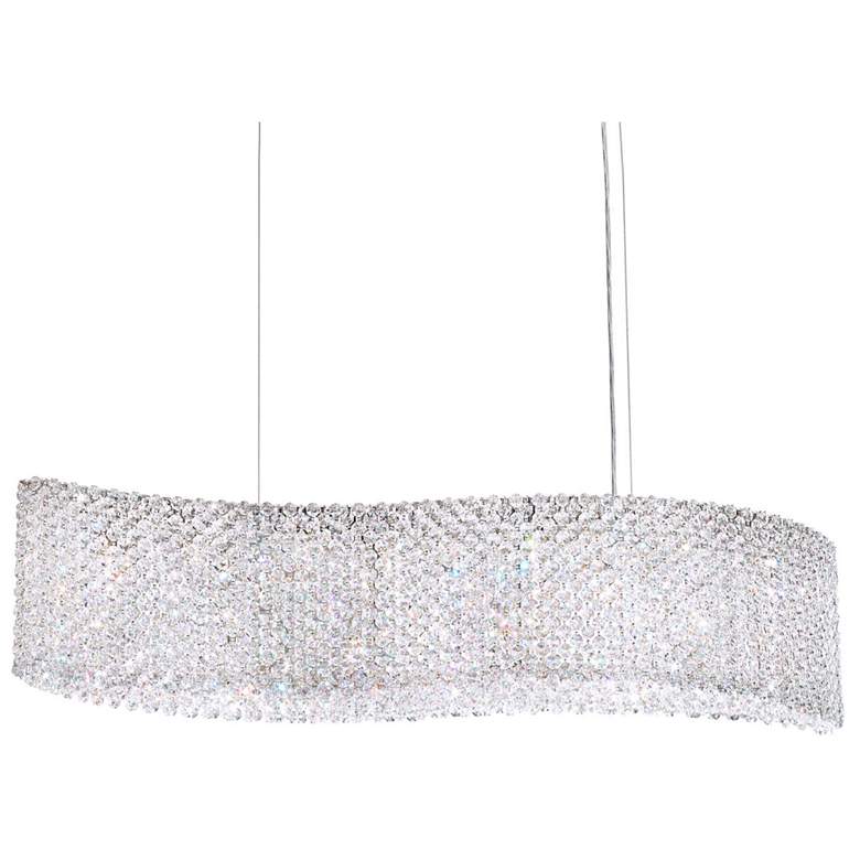 Image 1 Refrax 8"H x 32"W 13-Light Crystal Pendant in Polished Stainless