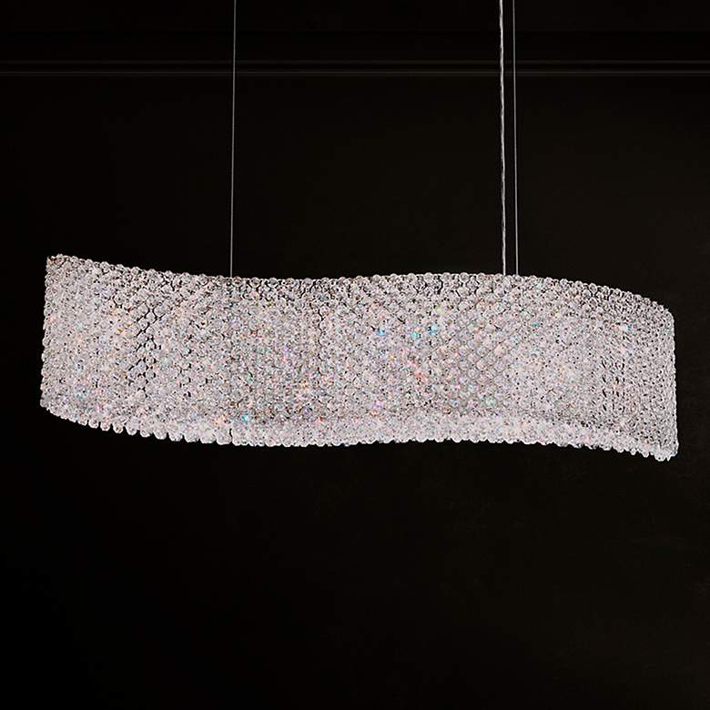 Image 2 Refrax 8"H x 32"W 13-Light Crystal Pendant in Polished Stainless more views