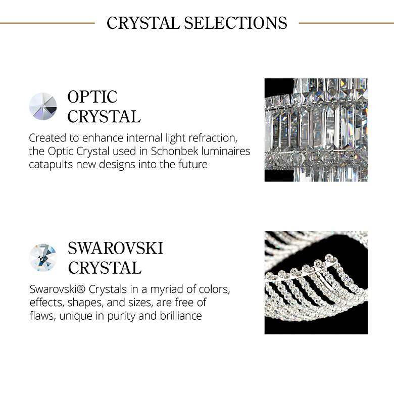 Image 3 Refrax 8"H x 32"W 13-Light Crystal Pendant in Polished Stainless more views