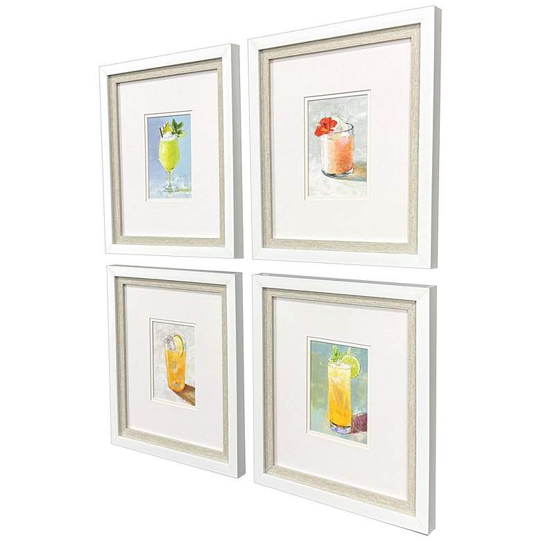 Image 2 Refreshers 14"W x 16"H Modern Framed Art Set of 4 more views