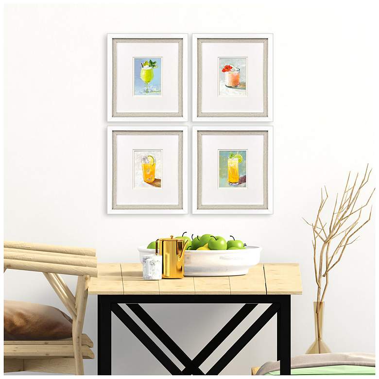 Image 4 Refreshers 14"W x 16"H Modern Framed Art Set of 4 more views
