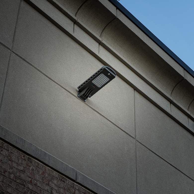 Image 5 Refuge 12"W Dark Gray Motion Sensor Solar LED Security Light more views