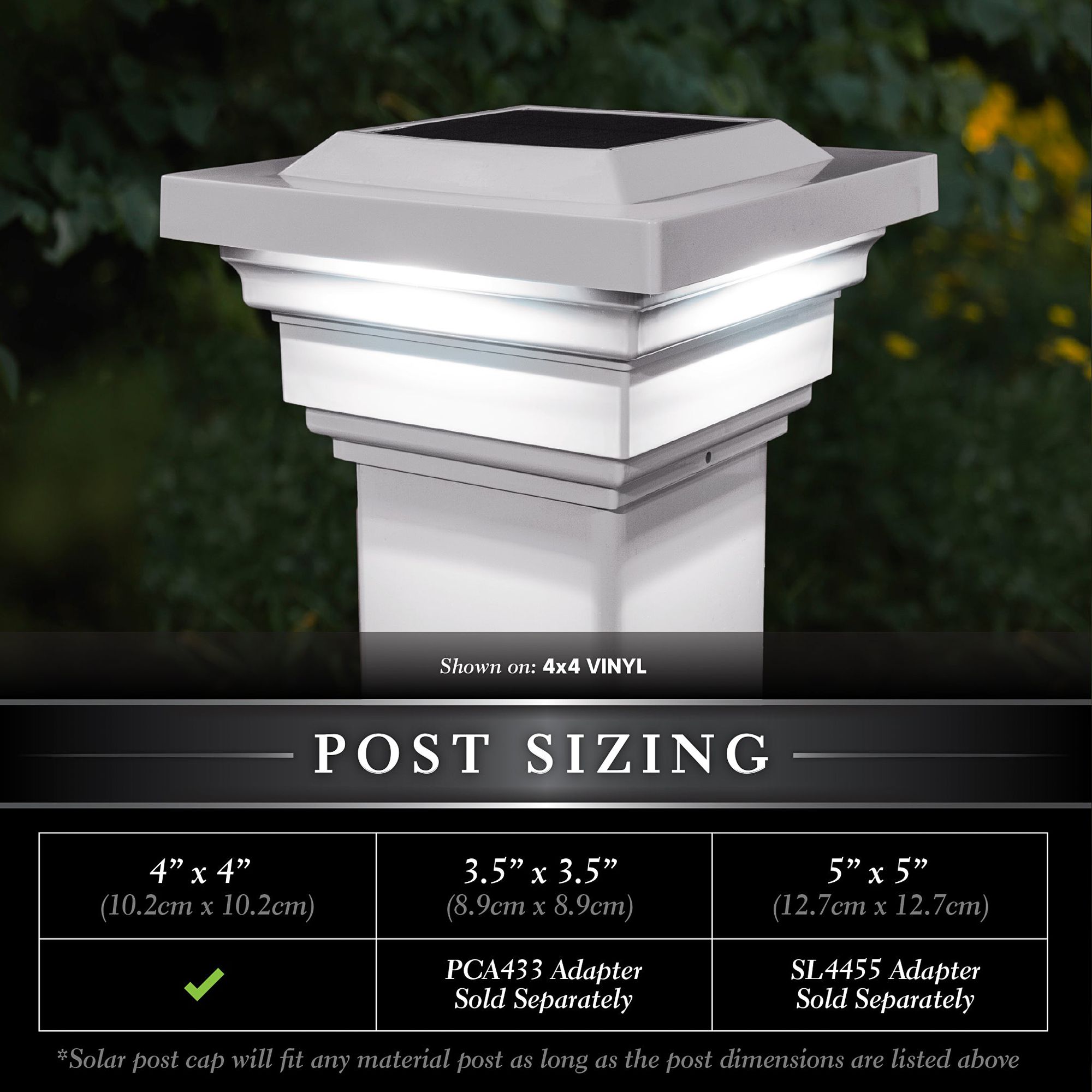 Image 3 Regal 3 3/4" High White Outdoor Solar LED Post Cap more views