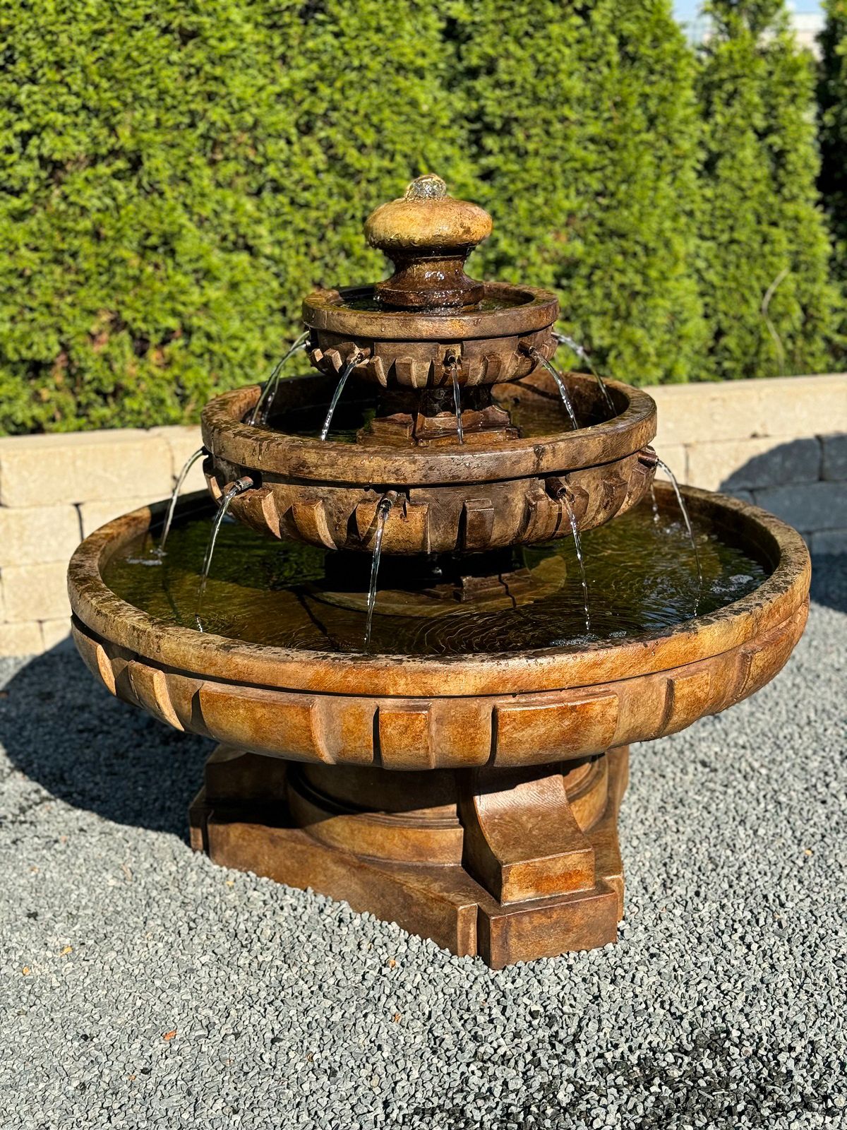 Image 3 Regal 33" High 3-Tier Traditional Outdoor Garden Fountain - Made to Order more views