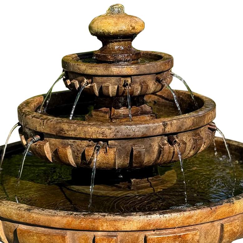 Image 2 Regal 33" High 3-Tier Traditional Outdoor Garden Fountain more views