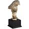 Regal Eagle Head 9" High Antique Gold Figurine Sculpture