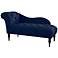 Regal Navy Upholstered Chaise Lounge Chair