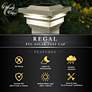 Watch A Video About the Regal Tan Outdoor LED Solar Power Cap Light