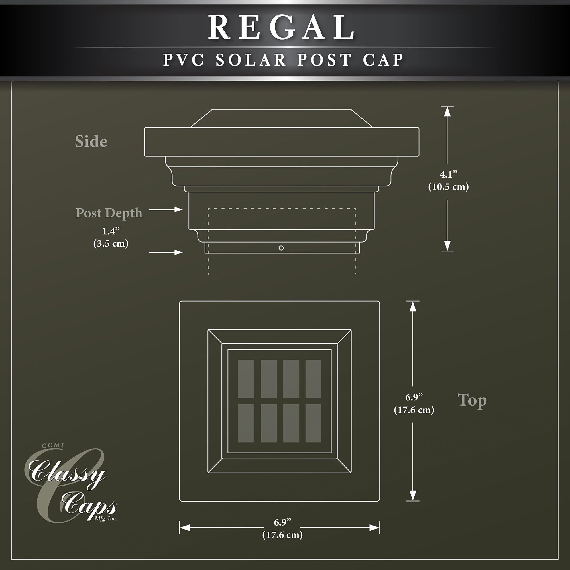 Watch A Video About the Regal Tan Outdoor LED Solar Power Cap Light