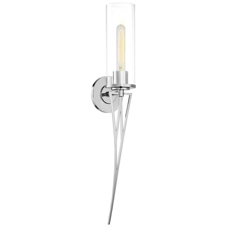 Image 1 Regal Terrace 29 inch High Polished Nickel Wall Sconce