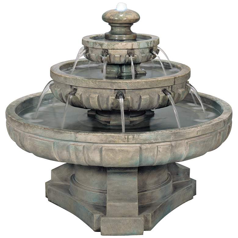 Image 2 Regal Tier 33 inch Wide Large Garden Fountain