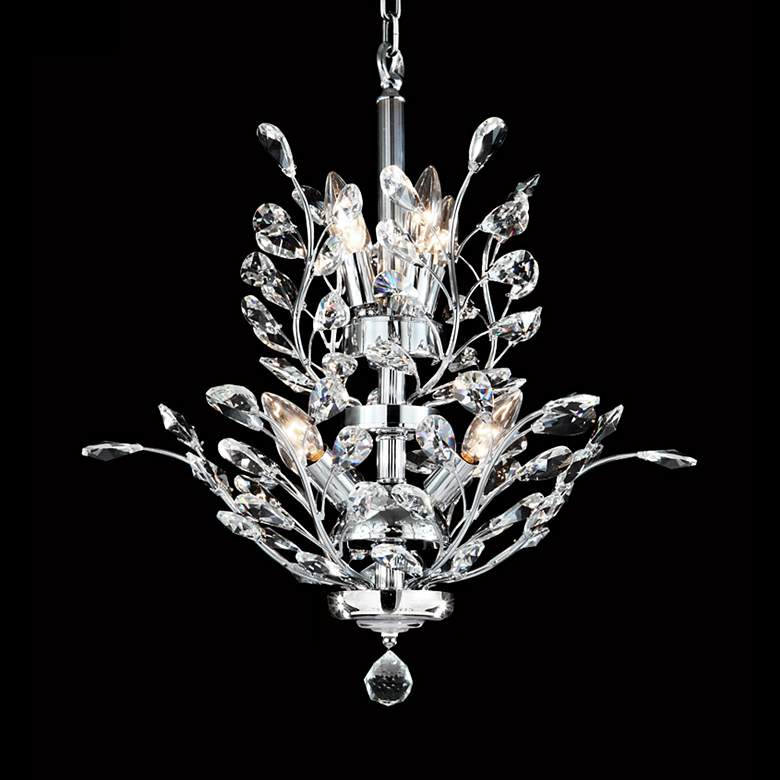 Image 1 Regalia 21 inch Wide Silver 7-Light Crystal Dining Chandelier