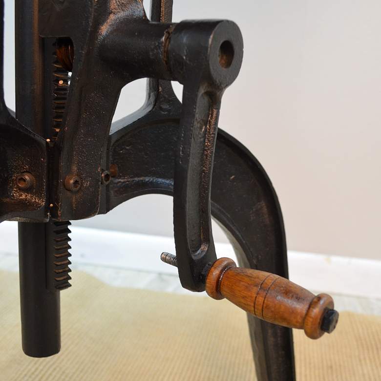 Image 3 Regan 18" Wide Chestnut Black Adjustable Crank Accent Table more views