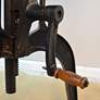 3_Regan 18" Wide Chestnut Black Adjustable Crank Accent Table more views