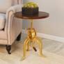1_Regan 18" Wide Elm Gold Adjustable Crank Accent Table