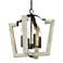Regan 18" Wide Natural Black and Light Wood Pendant Light