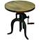 Regan 18" Wide Oak Industrial Adjustable Crank Accent Table