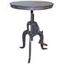 2_Regan 18"W Industrial Iron Adjustable Crank Accent Table