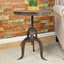 1_Regan 18"W Industrial Iron Adjustable Crank Accent Table