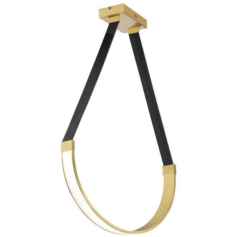 Image 1 Regan 24" Wide Aged Brass 30W LED Pendant