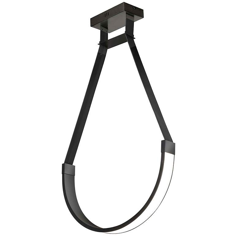 Image 3 Regan 24" Wide Matte Black 30W LED Pendant more views