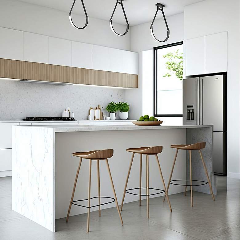Image 4 Regan 24" Wide Matte Black 30W LED Pendant more views