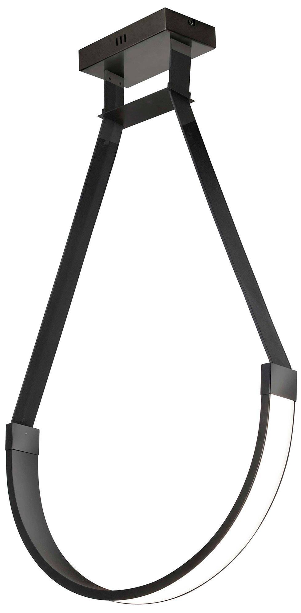 Image 6 Regan 24" Wide Matte Black 30W LED Pendant more views