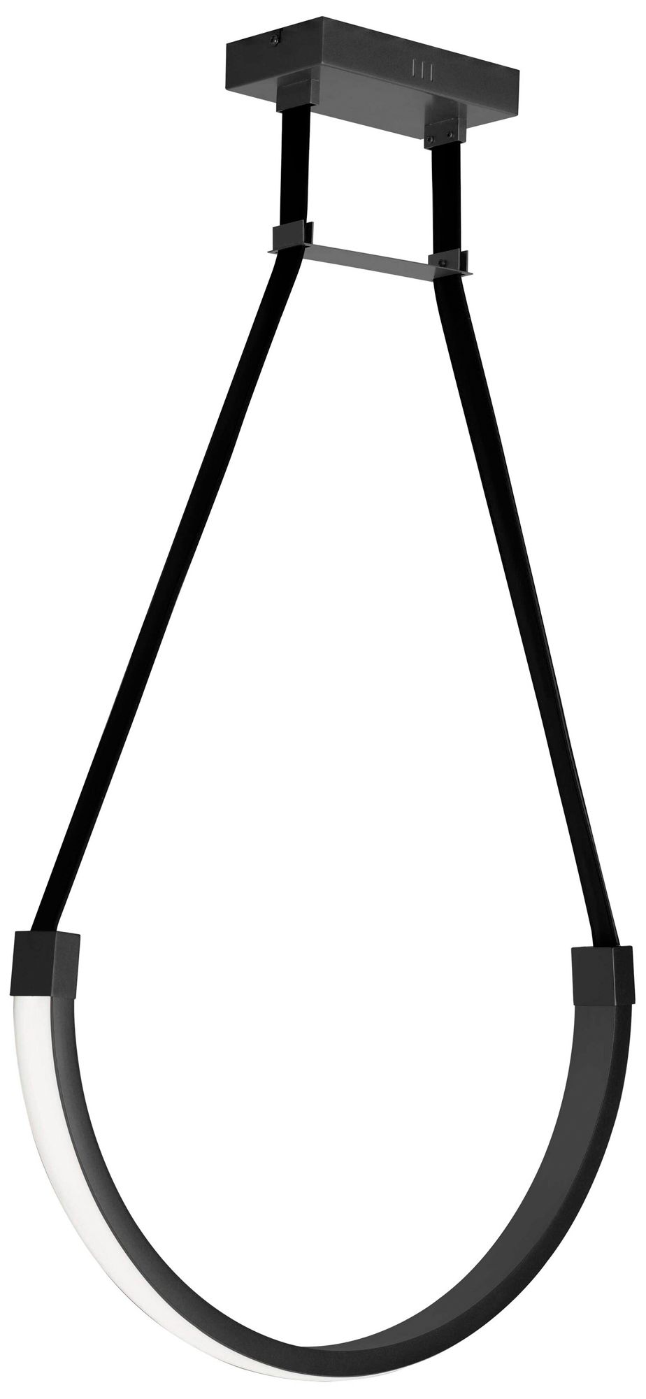 Image 7 Regan 24" Wide Matte Black 30W LED Pendant more views