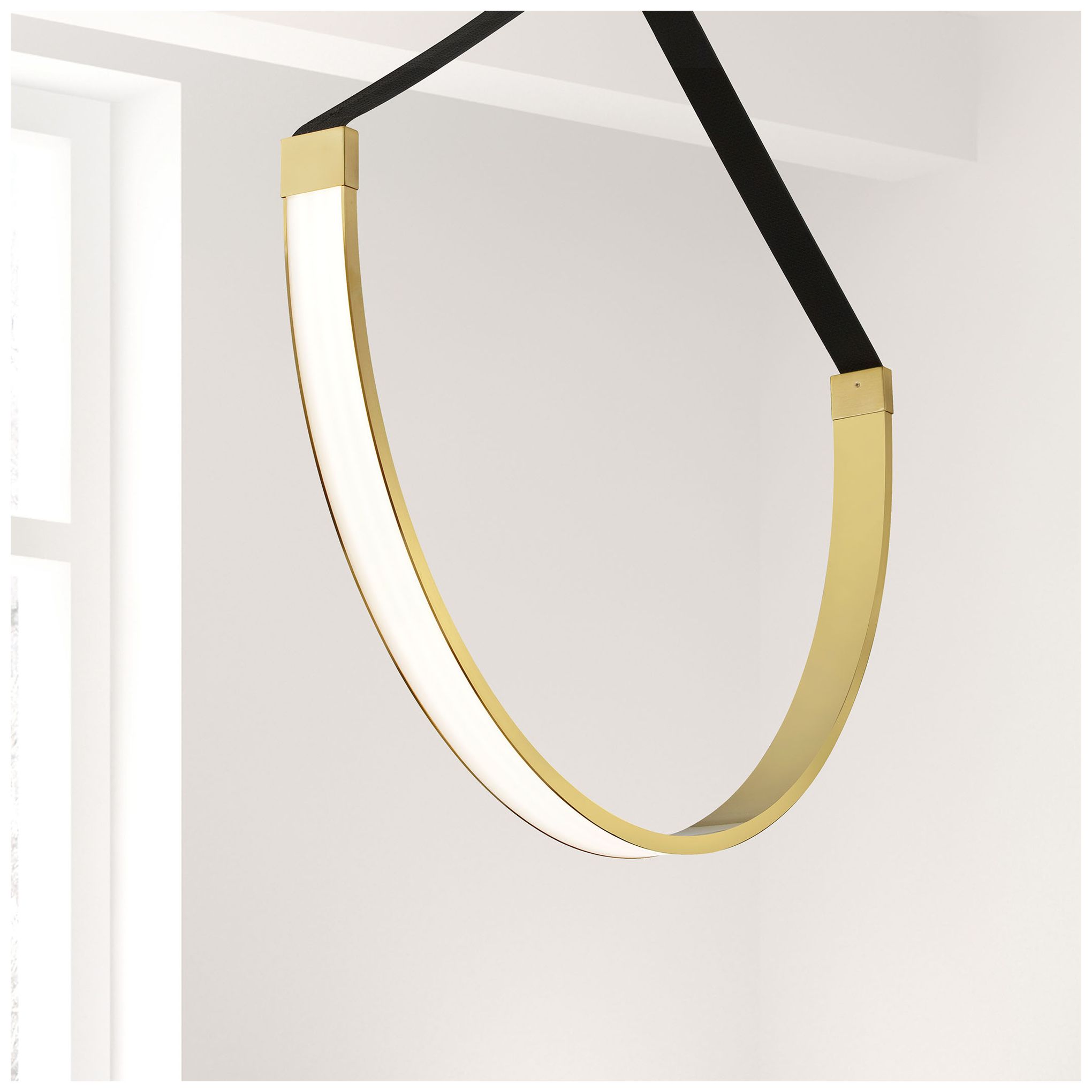 Image 4 Regan 40" Wide Aged Brass 50W LED Pendant more views