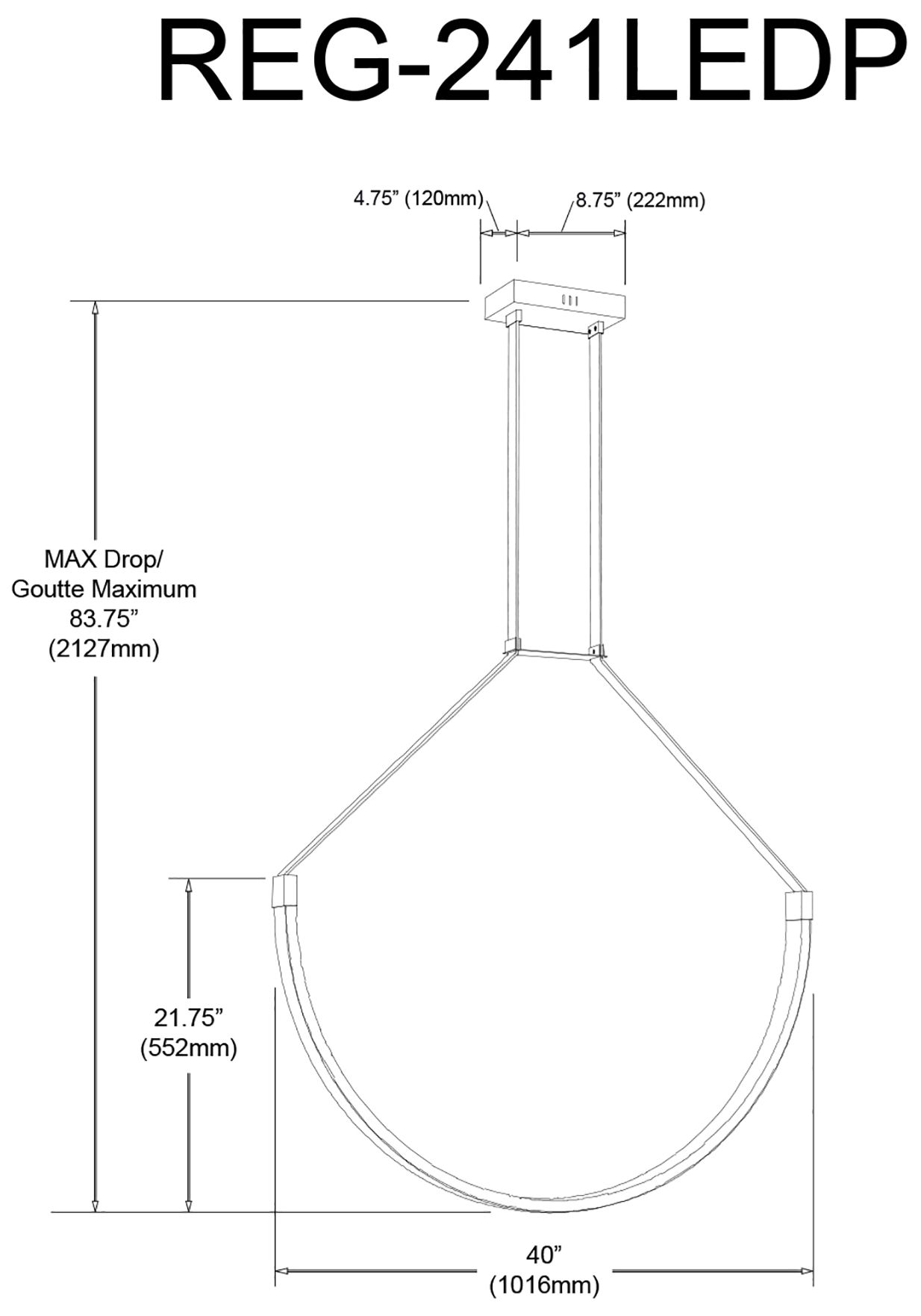 Image 6 Regan 40" Wide Aged Brass 50W LED Pendant more views