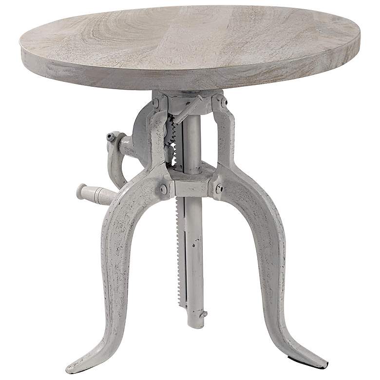 Image 1 Regan Adjustable Accent Table - Whitewash