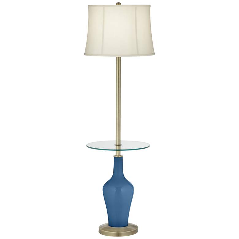 Image 1 Regatta Blue Anya Tray Table Floor Lamp